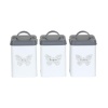 Canister Set Square Butterfly-3 Piece