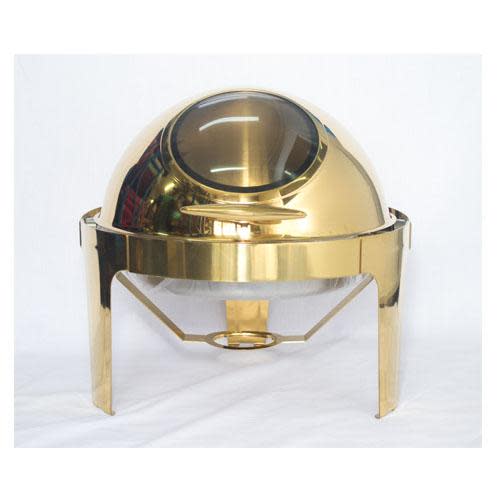 Chafing Dish Gold Round WindowRolltop Global Houseware