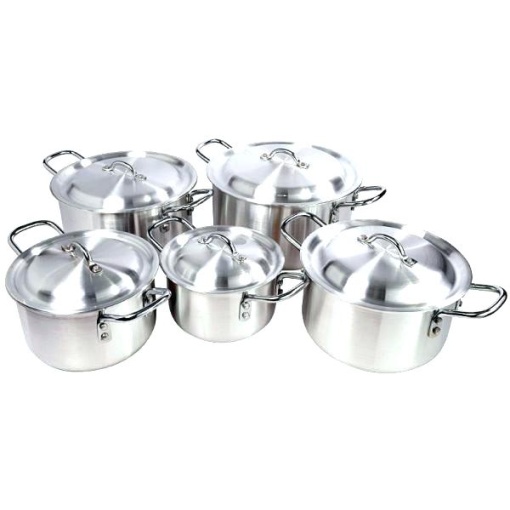 Cookware Set Aluminium Heavy Base-10 Piece