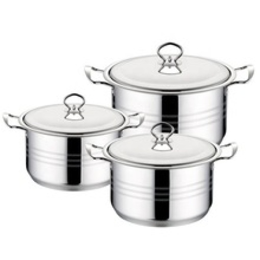 Cookware Set High Quality Stainless Steel Stock Pot-6 Piece