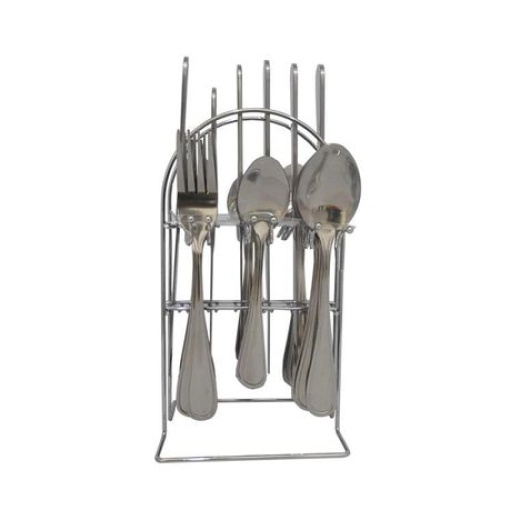 Cutlery Set Stainless Steel + Stand-24 Piece