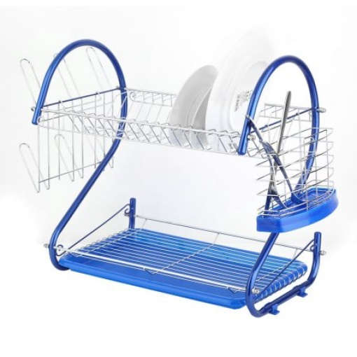 Dish Rack Blue-2 tier