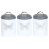 Canister Set Round Butterfly-3 Piece