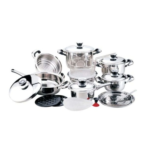 Cookware Set TISSOLI Stainless Steel Solid lids-21 Piece