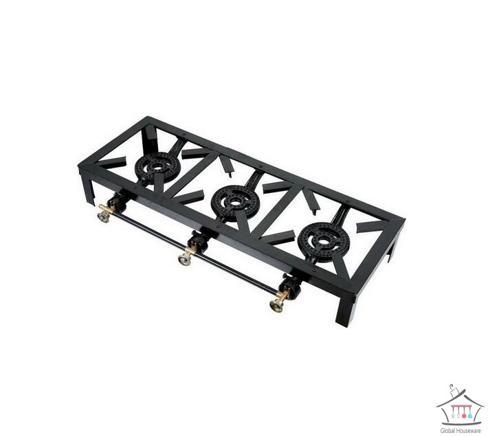 Gas Stove Mini 3 Burner Flat Steel Boiling Table Global Houseware Gas Stove Mini 3 Burner Flat Steel