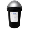 Otima-Black Dustbin and Flip Lid-50 Litre